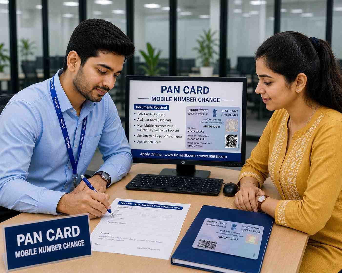 Mobile Number Change In PAN Card