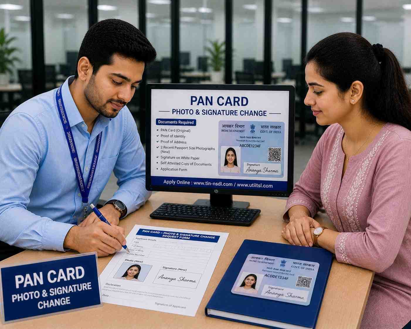 Photo & Signature Change In PAN Card