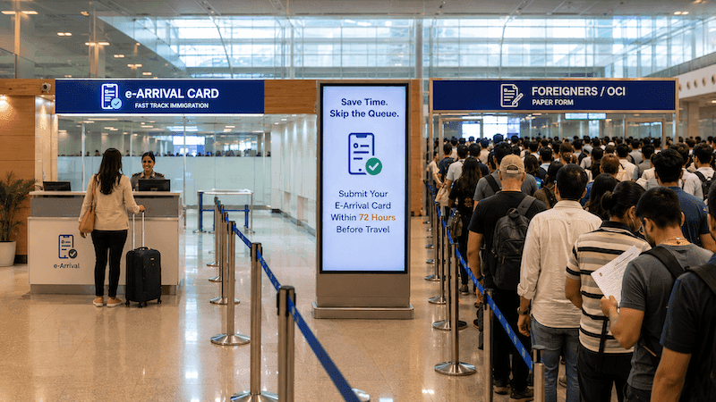 Featured image for "India e-Arrival Card — Mandatory 72-Hour Rule for Foreign Nationals | Guide, Process & FAQ"
